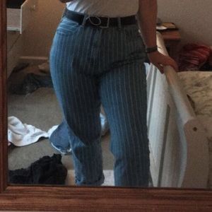 American Eagle Striped Mom Jeans